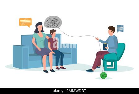 Child psychology, vector concept for poster, banner Stock Vector