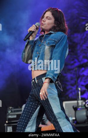 Garrett Clark Borns of the band Borns performs on day two at 