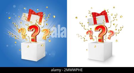 Question box vector concept for banner, poster Stock Vector
