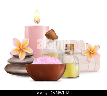 Wellness and spa salon services, vector illustration Stock Vector