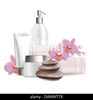 Wellness and spa salon services, vector illustration Stock Vector