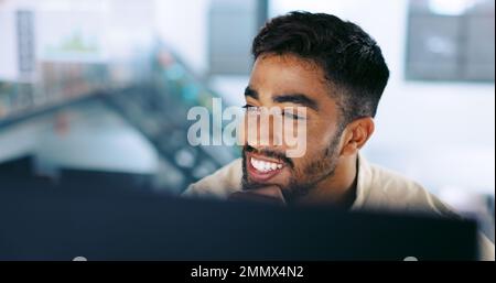 Stress, headache and tired businessman in the office with a burnout working on a project with a deadline. Exhausted, fatigue and overworked Stock Photo