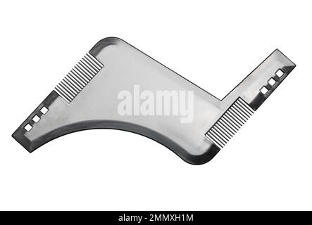 Barber Tools. Special Comb For Forming Line Of Beard. Isolated On White Stock Photo