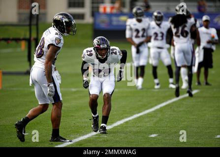 Baltimore, USA. 3rd December, 2017. Baltimore Ravens CB Marlon Humphrey (29)  runs back an interception during a game against the Detroit Lions at M&T  Bank Stadium in Baltimore, MD on December 3