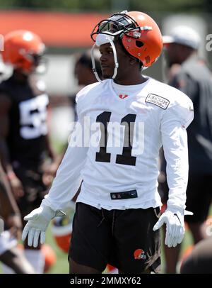 Cleveland Browns wide receiver Antonio Callaway is shown during NFL  football training camp, Thursday, July 26, 2018, in Berea, Ohio. (AP  Photo/Tony Dejak Stock Photo - Alamy