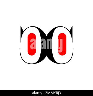Vector Illustration isolated in white background of Monogram Logo vector Initial Letters CC Stock Vector