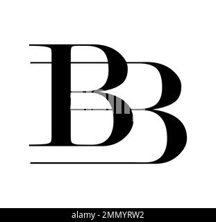 Letters BB B Logo With A Minimalist Design. Abstract Overlapping Letter ...