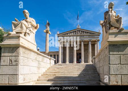 The statues of Plato and Socrates Stock Photo - Alamy