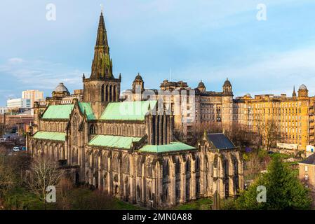 United Kingdom, Scotland, Glasgow, St Mungo Cathedral of the 15th Century Stock Photo