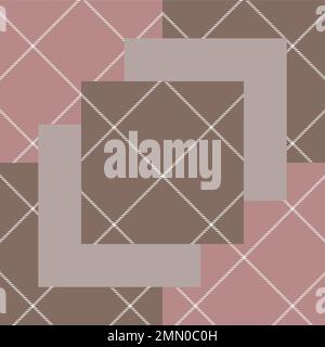 square plaid geometric patterns. For textile printing, for silk scarf, modern design, vector background. Stock Vector