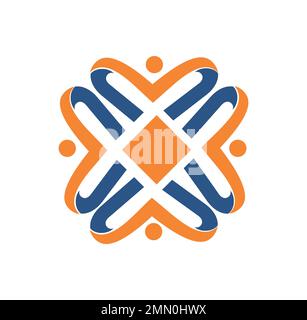 Team Work People Logo Vector icon Stock Vector Image & Art - Alamy