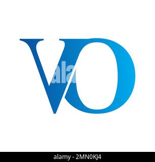 Monogram Logo Initial Letters VO Vector Sign illustration in white background isolated Stock Vector