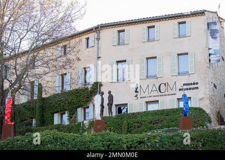 France, Alpes Maritimes, Mougins, Classical Art Museum, facade of the Classical Art Museum in Mougins, whose private collection includes five works by Pablo Picasso Stock Photo