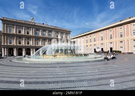 Italy, Genoa, Piazza de Ferrari. Stock Photo