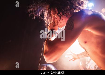 Copenhagen, Denmark. 29th, January 2023. The Canadian deathcore band Angelmaker performs a live concert at Hotel Cecil in Copenhagen. (Photo credit: Gonzales Photo - Peter Troest). Stock Photo