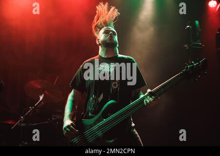 Copenhagen, Denmark. 29th, January 2023. The Australian deathcore band To the Grave performs a live concert at Hotel Cecil in Copenhagen. (Photo credit: Gonzales Photo - Peter Troest). Stock Photo