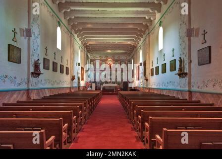 Church interior at Mission Santa Ines Solvang, California, USA Stock Photo