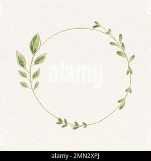 Botanical frame collage element, doodle gradient design vector Stock Vector