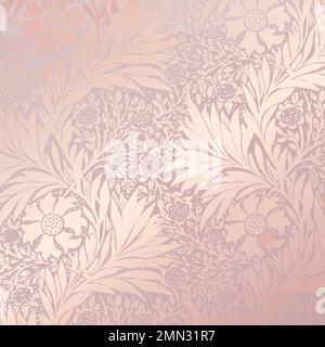 Pink pattern background, vintage flower design vector Stock Vector