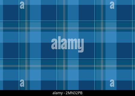 Blue seamless pattern background, tartan plaid, traditional design vector Stock Vector