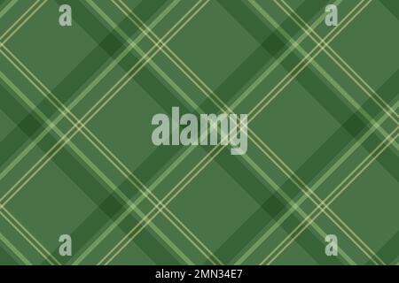 Tartan traditional checkered background, green pattern design vector Stock Vector