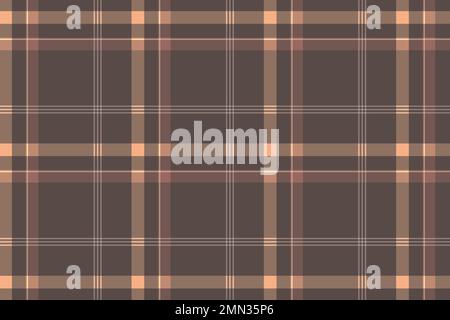 Seamless checkered background, brown tartan, traditional Scottish design vector Stock Vector