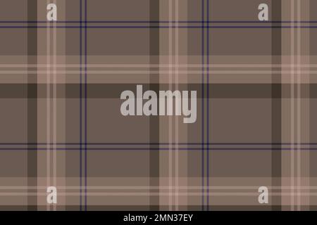 Seamless checkered background, brown tartan, traditional Scottish design vector Stock Vector