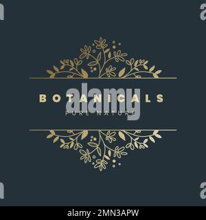Flower business logo template, aesthetic botanical editable design vector Stock Vector