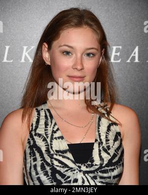Actress Mina Sundwall attends a special screening of "Woman Walks Ahead