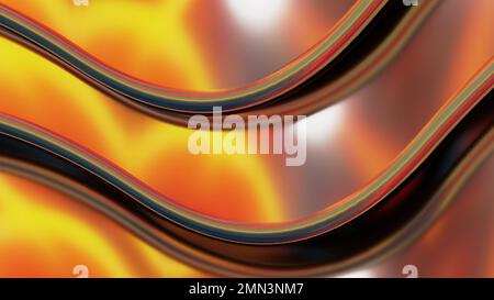 Fiery Red Metal Plate with Beautiful Bezier Abstract, dramatic, modern ...