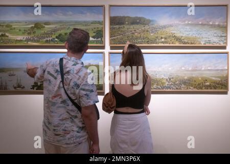 Argentinian landscape painting. Museo Nacional de Bellas Artes, Buenos Aires, Argentina Stock Photo