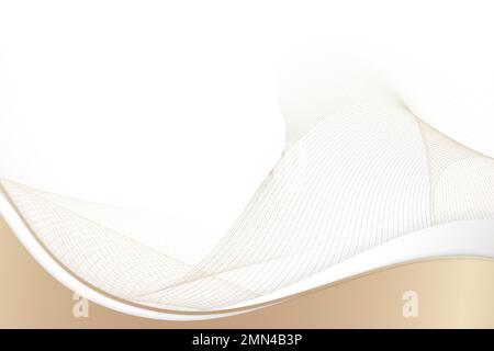 Gold border background, white modern business design vector Stock Vector