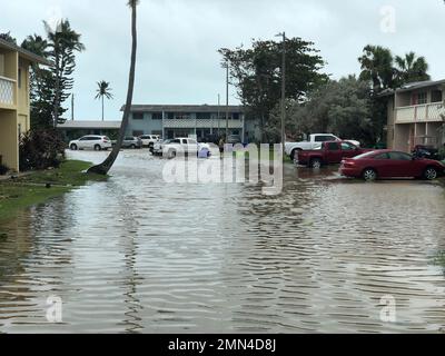 KEY WEST, Fla. (Sept. 28, 2022) Hurricane Ian flooding hits Naval Air Station Key West, Sept. 28. Stock Photo