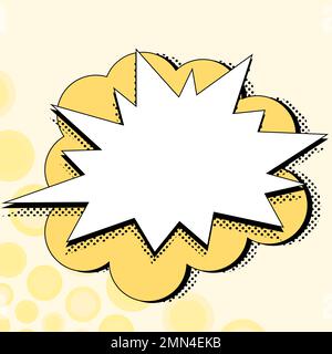 Comics Design Frames. Photo Frame Set With Explosion Bubbles For Add Collage, Funny Cute Comic Photos Collection For Promotion Stock Vector