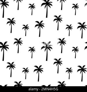 Palm tree pattern seamless in simple vector illustration style Stock Vector