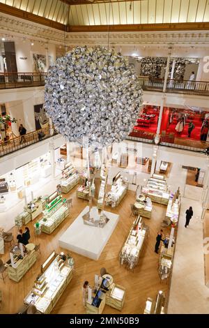 LE BON MARCHE WELCOMES SANGAM, DOMESTIC OBJECTS BY SUBODH GUPTA Stock Photo
