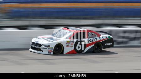 Kaz Grala drives his car during practice for the NASCAR Xfinity Series ...