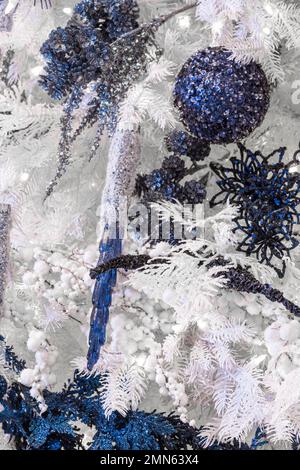 Christmas Tree Decorations Detail Stock Photo
