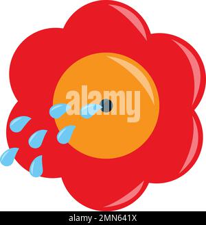 water flower prank fools day Stock Vector