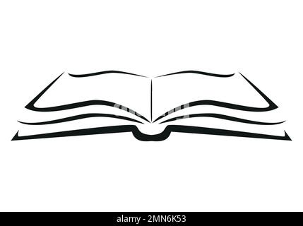 open book vector symbol icon design. Beautiful illustration isolated on  white background Stock Photo - Alamy