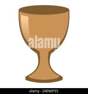 chalice, color vector illustration of a cup, white background Stock Vector
