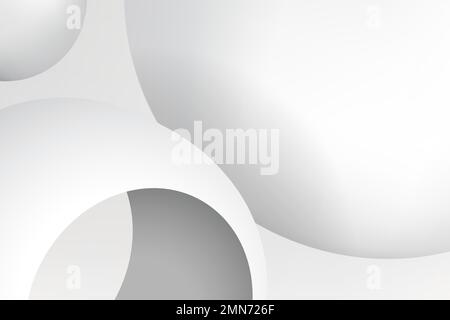 White minimal background, geometric ring shape in 3D vector Stock Vector
