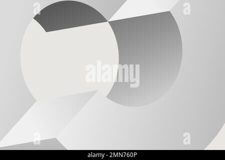Geometric ring background, white minimal 3D design vector Stock Vector