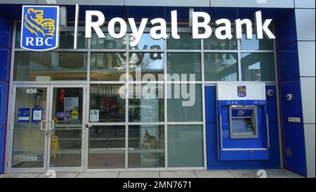 January 30 2023- RBC Royal Bank in Vancouver, British Columbia Canada Stock Photo