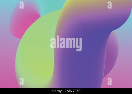 Colorful abstract background, purple 3D fluid shapes vector Stock Vector