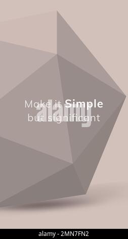 Abstract geometric Instagram story template, inspirational quote in aesthetic design vector Stock Vector