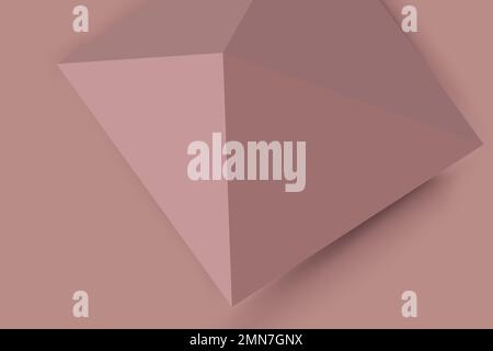 Pink pyramid background, 3D geometric shape vector Stock Vector
