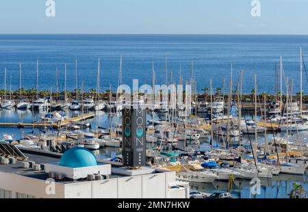 AQUADULCE, SPAIN - 18 DECEMBER 2022 One of the largest and most attractive sports docks on the coast of Almeria, with 764 berths ranging from 5 to 25 Stock Photo