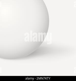 White minimal background, 3D sphere, geometric shape vector Stock Vector