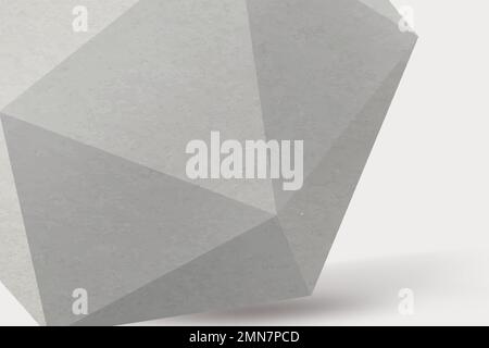 Gray prism background, 3D geometric shape vector Stock Vector
